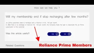 Reliance Jio Prime member need to Recharge a minimum of Rs. 149 per month