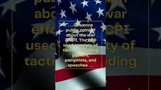 WWI Fact 4 | The US propaganda agency to influence public opinion | #shorts #usa #history #war