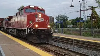 TRAINS CP Train 119  Close Up with Fake Santa Fe Boxcar