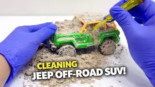 ASMR Cleaning Toy Jeep Off-Road SUV | Real Natural Sounds