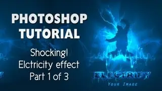 Shocking! Adobe Photoshop Effect! Electricity text and sound wave tutorial part 1