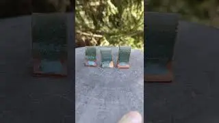 Glaze tests before and after firing