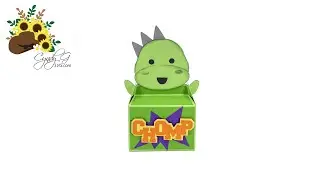 Dinosaur Gable Box SVG Assembly Tutorial
