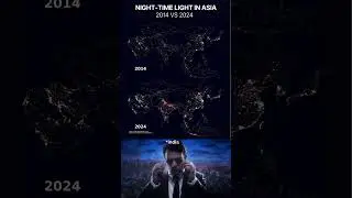 🌏 Night View of Asia: 2014 vs 2025 &mdash; A Decade of Change