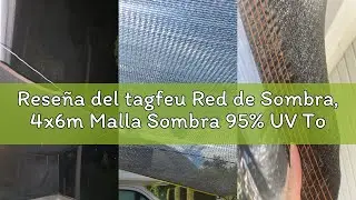 Rese&ntilde;a del tagfeu Red de Sombra, 4x6m Malla Sombra 95% UV Toldo Vela de Sombra, Pa&ntilde;O de Sombra Inver