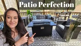 🔥 Transform Your Outdoor Space with THIS Patio Set! | Fire Pit + Storage + Comfy Seating!
