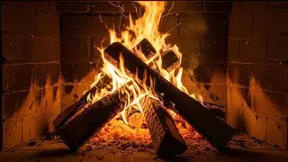 Relaxing Fireplace with Natural Crackling Logs for Calm Evenings and Better Sleep