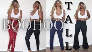 Boohoo try on haul 2021 | Reviewing Boohoo's tall pants | Tall girl haul