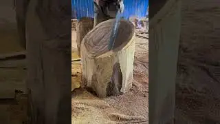 Wooden Tree Stump Seat Design Ideas / Tree Stump Furniture Ideas #shorts