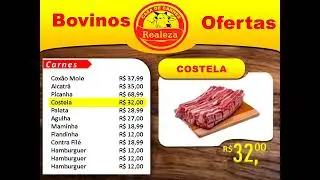 M&iacute;dia Menu Digital edit&aacute;vel no PowerPoint - Digital Signage -  OFERTA A&Ccedil;OUGUE