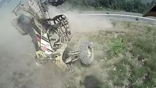 [HILLCLIMB OHIO] My Quad tumbles down Lookout, Extreme close call, 7-19-15 Wellsville, Oh
