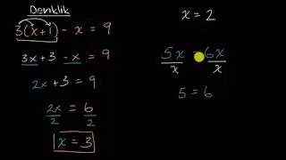 Doğrusal Denklemlerin Mantığını Anlama (Cebir) (Matematik)
