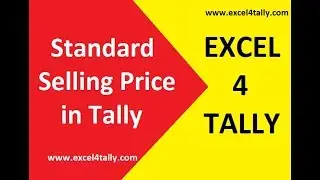 STANDARD SELLING PRICE IN TALLY | Standard Rate for Stock Items in Tally ERP 9 | STOCK ITEM IN TALLY