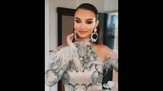 Embroidered ostrich feather detail champagne dress Slay My Look