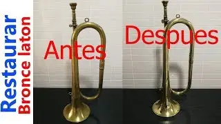 ⭐✅Como Limpiar una Corneta militar de Cobre laton en unos minutos