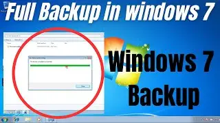 how to take backup in windows 7 | How to Backup Windows 7 OS