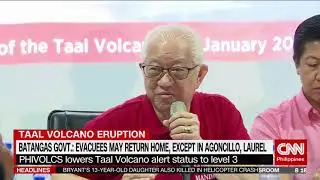 Batangas Government: Evacuees may return home, except in Agoncillo, Laurel