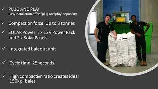 Smart Waste Solutions V8 Solar baler