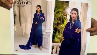 Maria b chiffon master replica with chiffon heavy Emb dupatta ✨price -4850/-☎️8445012262