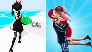 ✅ Bad girl run 🆚 Prom run android, ios gameplay | Kush gamerz | #hairrush #games #kushgamerz