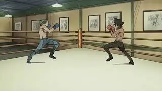 Sparring match between Joe & Liu - Nomad: Megalo Box 2