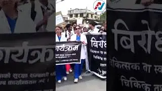 डाक्टर सबै भागाभाग #newshousenepal #doctors #doctor #protest