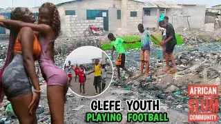 EXPERIENCE AFRICAN YOUTH'S Playing Football In A Community In Ghana 🇬🇭