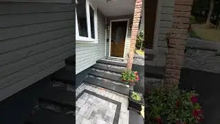 Medford Limestone quarry sigma 8 retaining wall stoop steps #pavers #frontentrance #sigma8 #steps