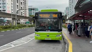 SMRT Buses Yutong ZK6128BEVG E12 [SG3096S] on Service 184 departing Bus Stop 44221