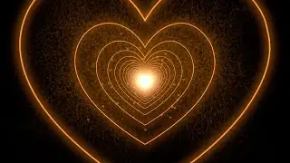 Brown Heart Background 🤎 Lights Love Brown Heart Tunnel Background Video No Sound