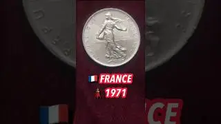 53 Yrs.Old Classic Marvelous Antique 1 Franc Coin Of 1971 Of France  #Coin #Currency #VintGe #Trend