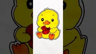 Cute duck 💕#magic #simple #drawing #duck