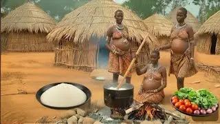 Single Mother Hustle!#cooking Authentic Dinner on open Fire 🔥  with our Hardworking Village mums 