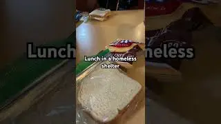 Lunch in a homeless shelter #homeless #homelessness #homelessshelter #food #viral