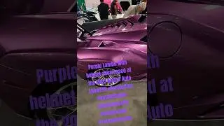 📸Purple Lambo with helmet showcased at the 2023 Miami Auto Show📸 #youtubeshorts #purplelamborghini