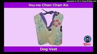 DVFL003 Kumis Kimono Rescue Inu no Chan Chan Ko Purple Flowers and Blue Green Stem Pattern on Light