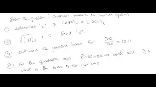 Problems on Number Systems