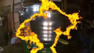 Man Shed. Fire Wheel, Ring Stove. Camping. Bushcraft .
