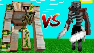 Mutant Golem vs Mutant Wither Skeleton - How many skeleton can kill one mutant golem? #minecraft