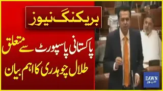 Talal Chaudhry Makes Key Statement On Pakistani Passport And NIC | Breaking news | Dawn News