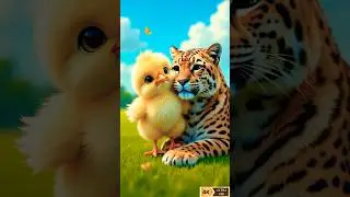 Le api attaccano un leopardo salvato da un pulcino giallo. #shorts
