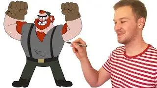 How to Draw Manly Dan from Gravity Falls Characters Step by Step Preview