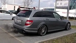 Mercedes C63 AMG T-Modell revs & lovely sounds HD
