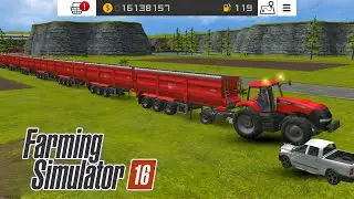 Создайте самый длинный тракторный прицеп в FS16 - Геймплей Farming Simulator 16 | Замедленная съе...