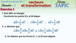 Correction, extrait du devoir surveillé №1 semestre 2, vecteurs et translation , 3apic