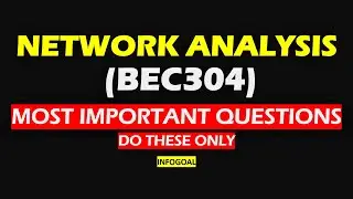 VTU Network Analysis Most Important Questions | BEC304 Passing Package | Infogoal