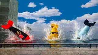 Nuclear Bombs Exploring Experiment In The Water In Garry's Mod BOOM!