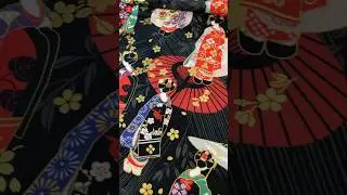 Unboxing Japanese Fabric for our cushion covers 🤩😌 #japanesefabric #kimono #maiko #fabric #asmr