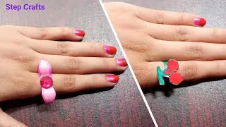 How To Make Beautiful Paper Ring In Very Easy Steps | DIY Beautiful Paper Ring | Paper Ring | Crafts