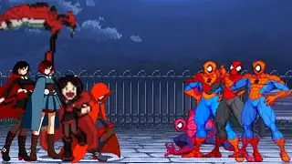 [Ikemen GO] RWBY Ruby Rose Team vs Marvel Spider-Man Team